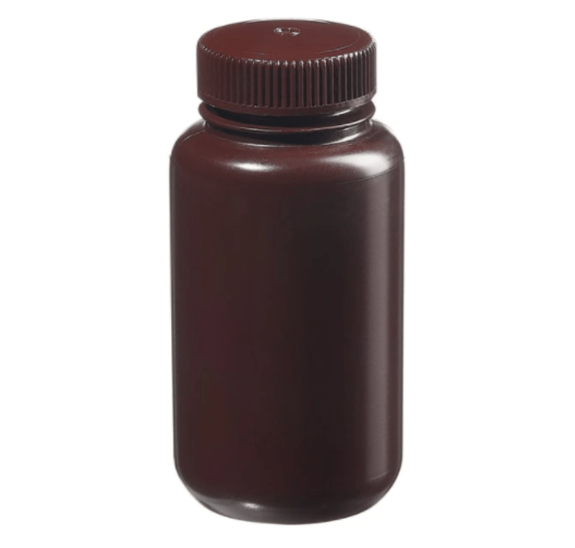 Amber HDPE Plastic Bottle